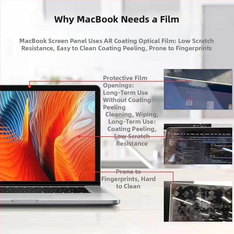 Fólia na obrazovku Apple MacBook, matná a priehľadná, OEM, 200 g