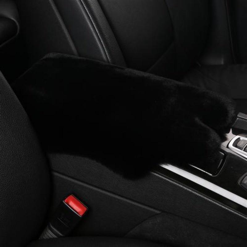 Centralni pokrov za naslon za ruku automobila s plišanim umjetnim krznom, model 06, opća kompatibilnost, marka Hu's Shangpin, težina 0,5