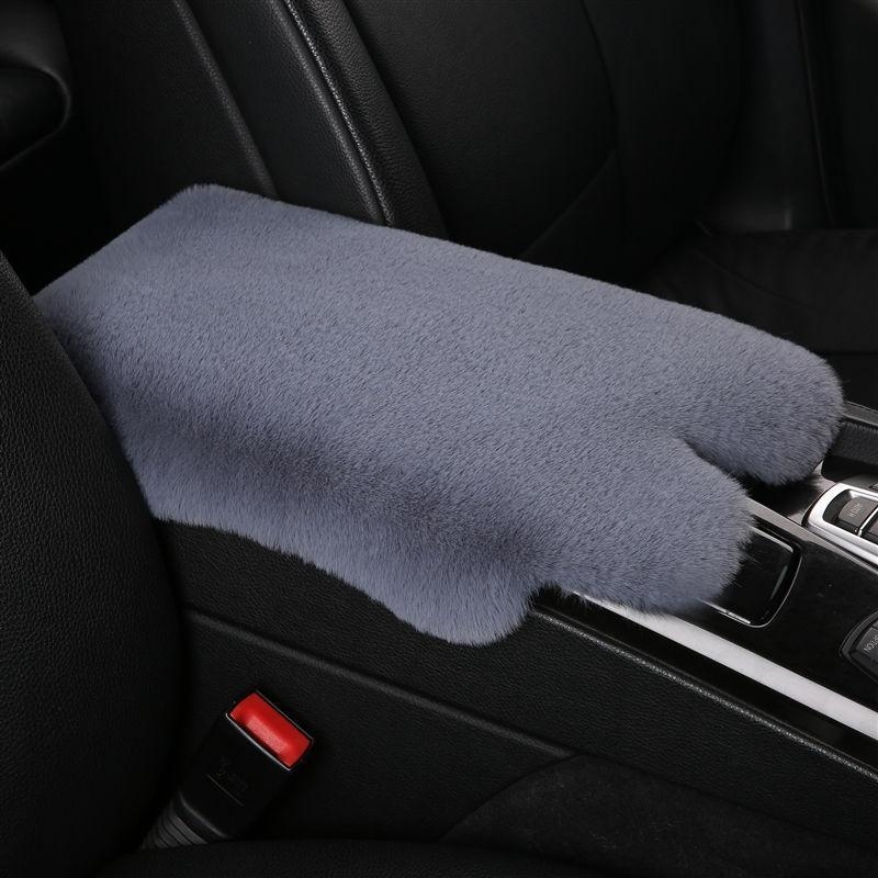 Centralni pokrov za naslon za ruku automobila s plišanim umjetnim krznom, model 06, opća kompatibilnost, marka Hu's Shangpin, težina 0,5