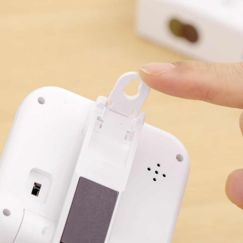 Ψηφιακός χρονόμετρο κουζίνας με LCD οθόνη, ηλεκτρονικός μηχανισμός, πλαστικό περίβλημα, τροφοδοσία με μπαταρία, κλιπ και στήριγμα