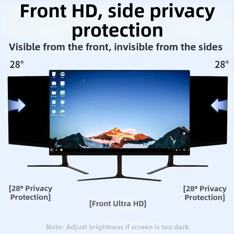Ochranná súkromie obrazovky pre notebooky a stolné počítače – Anti-Spy, proti modrému svetlu, PET vrstva, Kompatibilné s Apple, Lenovo, HP, Huawei, Acer, LG