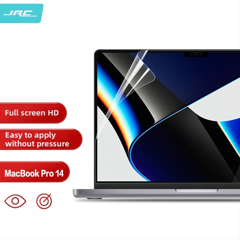 JRC PET kijelzővédő fólia MacBook Pro 14-hez (A2442) – kompatibilis az A2442-vel, bevezetés: 2021.12, márka JRC