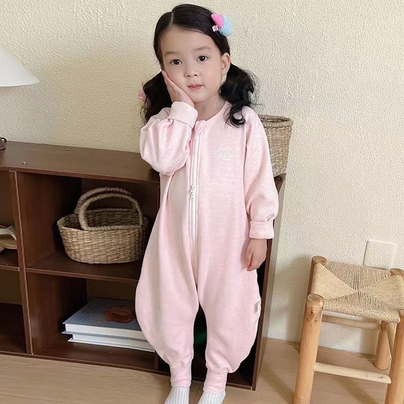 Бебешки цял гащеризон с дълги ръкави и стил на спящ чувал, Corduroy плат и зайче козина 71–80%, за момичета, новородени 0–1 година, Пролет 2025