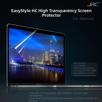 JRC PET képernyővédő fólia MacBook Pro és MacBook Air számára, HD átlátszó