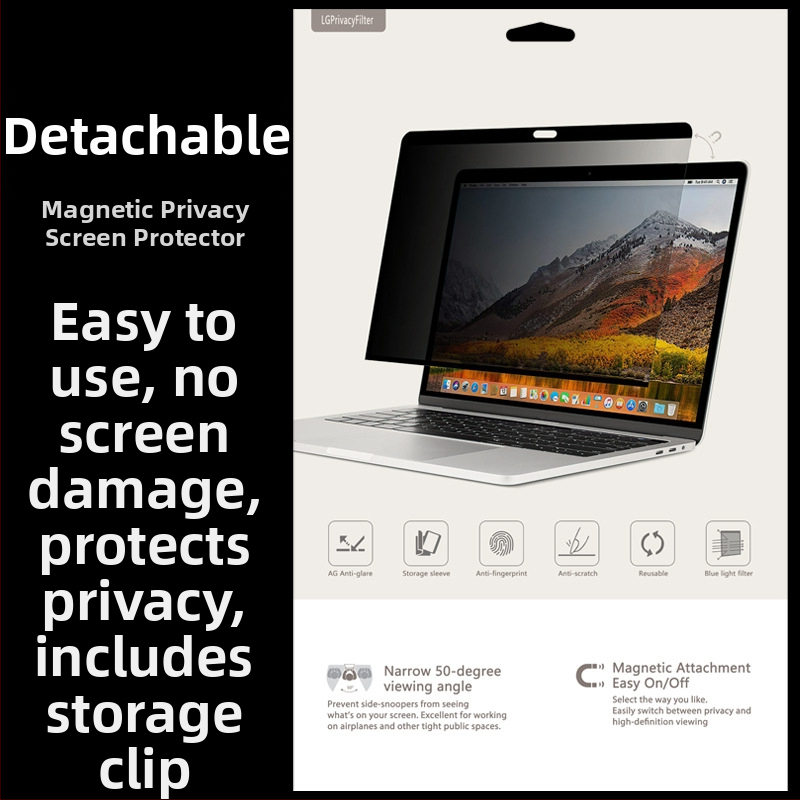 Mágneses anti-peep védőfólia MacBook Pro/Airhez - ultra vékony, kékfény-szűrő, kompatibilis MacBook Pro/Air