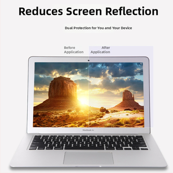 PET kijelzővédő fólia MacBook Pro 13 és MacBook Air számára, anti-kékfény, mágneses rögzítés