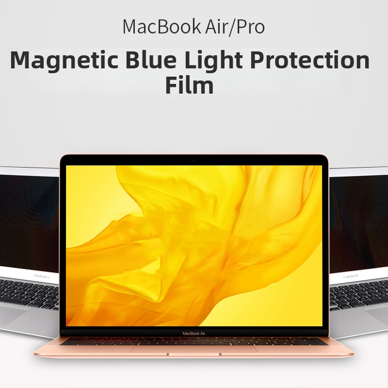 PET kijelzővédő fólia MacBook Pro 13 és MacBook Air számára, anti-kékfény, mágneses rögzítés