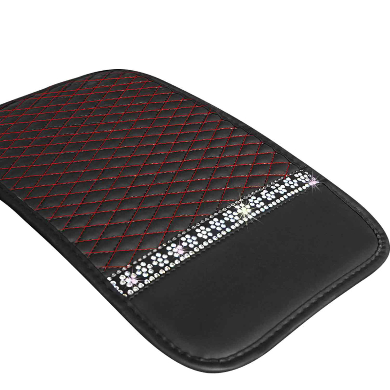 Kožni naslon za ruku automobila s quilted uzorkom i šarenim snježnim dijamantima, univerzalno za sve sezone; Materijal: koža; Podrijetlo: Zhejiang; Marka: Lu Jason; Pogodni modeli: General; Prilagodba: Ne