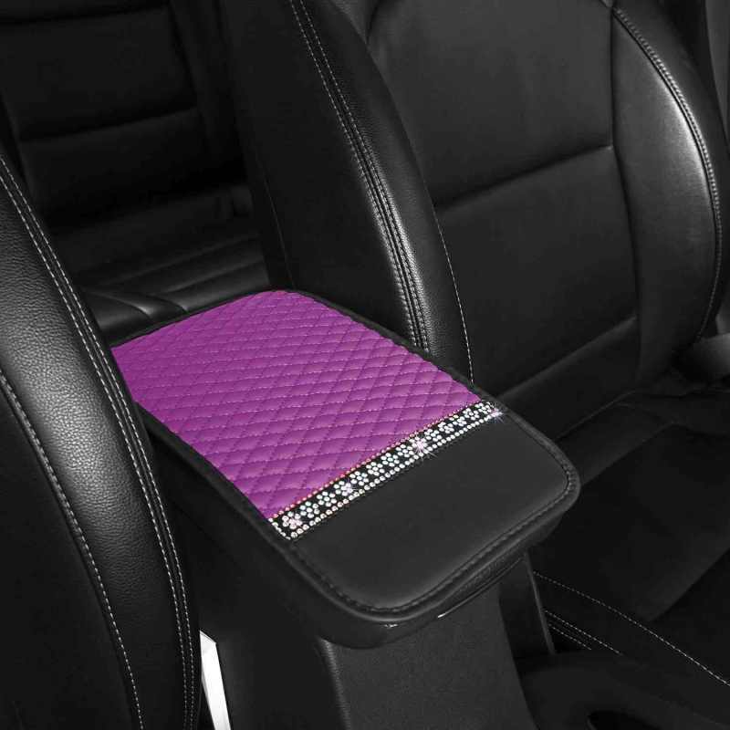 Kožni naslon za ruku automobila s quilted uzorkom i šarenim snježnim dijamantima, univerzalno za sve sezone; Materijal: koža; Podrijetlo: Zhejiang; Marka: Lu Jason; Pogodni modeli: General; Prilagodba: Ne