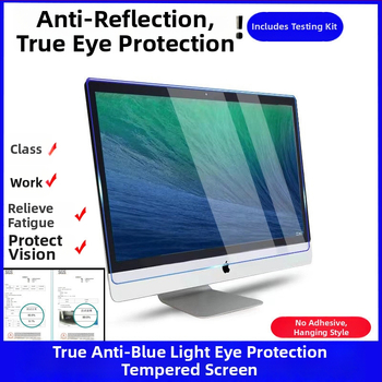 Monitor kijelzővédő fólia és izolációs panel – kékfény elleni, UV-elleni védelem, HD szemvédelme; akril lemez; kompatibilis laptopokkal és asztali számítógépekkel
