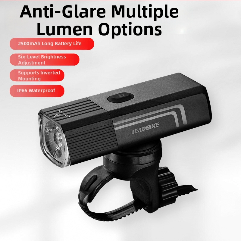 Leadbike LD88 предна светлина за велосипеди за планински и шосейни велосипеди, с въртяща се леща и възможност за монтаж