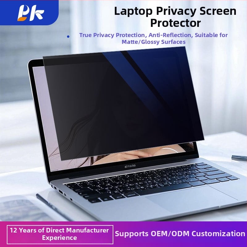 11-19 hüvelykes eszközökhöz készült adatvédelmi kijelzőfólia - 3 rétegű PET anti-peep film laptophoz/asztali számítógéphez/tabletához/telefonhoz (OEM)