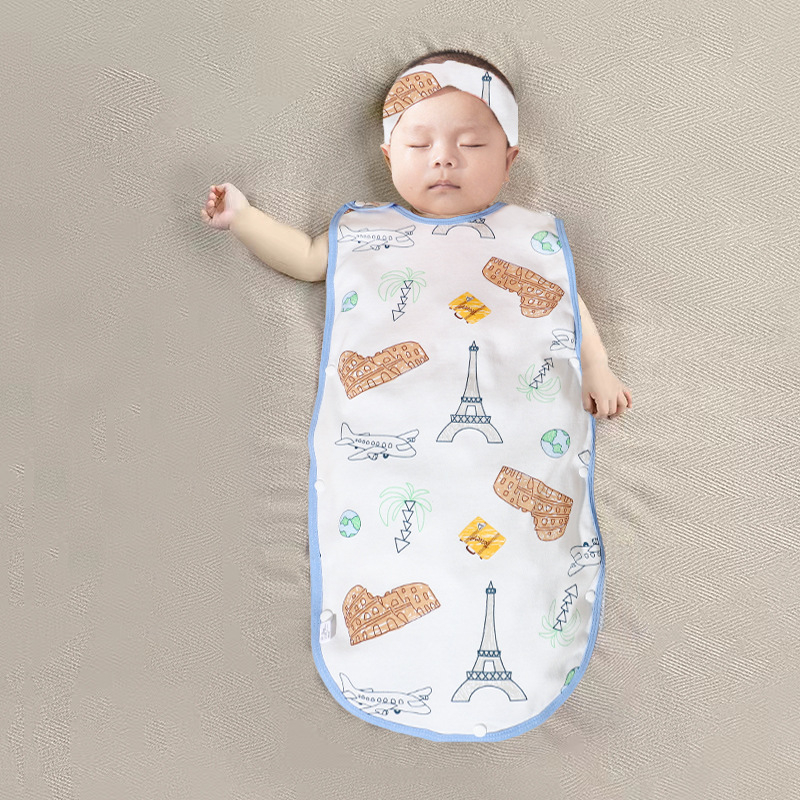 Βρέφος χωρίς μανίκια υπνόσακος από 100% βαμβάκι, άνοιξη-καλοκαίρι, anti-kick