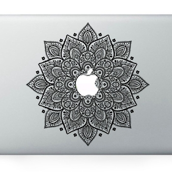 MacBook Pro és MacBook Air matricák – 3D domborított körvirág dizájn, PVC shell film, MB-color