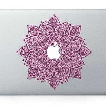 MacBook Pro és MacBook Air matricák – 3D domborított körvirág dizájn, PVC shell film, MB-color