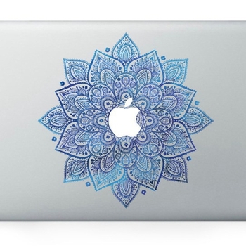 MacBook Pro és MacBook Air matricák – 3D domborított körvirág dizájn, PVC shell film, MB-color