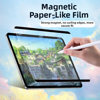 Προστατευτικό οθόνης μπροστινού για iPad – ματ φιλμ, αντι-δακτυλικά αποτυπώματα, μαγνητική σύνδεση, κατάλληλο για γραφή/ζωγραφική, συμβατό με iPad 9, Pro 11, Air 6