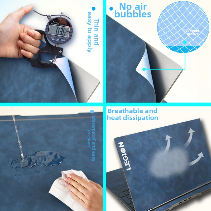 Fólia na ochranu šasi notebooku z mikrovláknovej kože — univerzálny, povrchovo opracovaný, vodotesný a odolný voči škrabancom