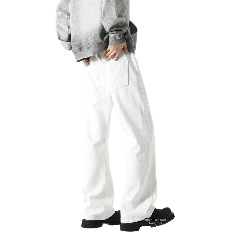 Jeans cu stil vintage, croială dreaptă, croială lejeră, talie medie, fermoar