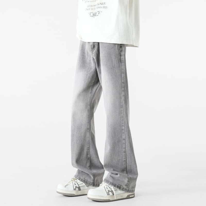 Jeans cu stil vintage, croială dreaptă, croială lejeră, talie medie, fermoar