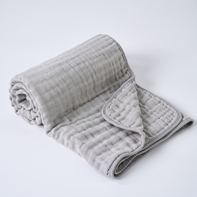 Dječji ručnik za kupanje od šest slojeva gaze, 100% pamuk, 300–400 g, šavovi uz rub, Cotton xiaobao