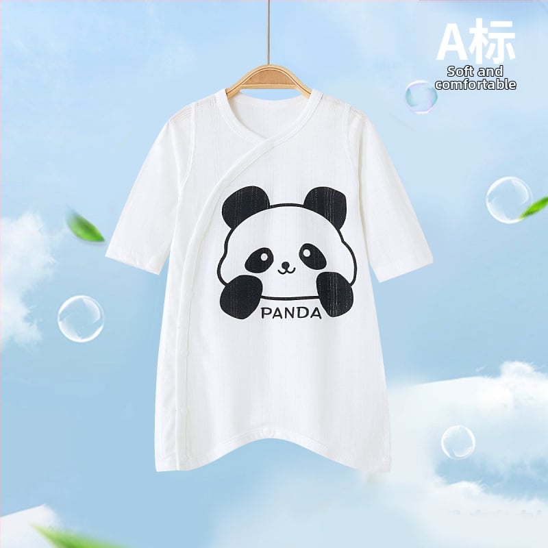 Детски памучен гащеризон за сън с животински карикатурен принт, дълъг ръкав, унисекс, за деца 1–3 години