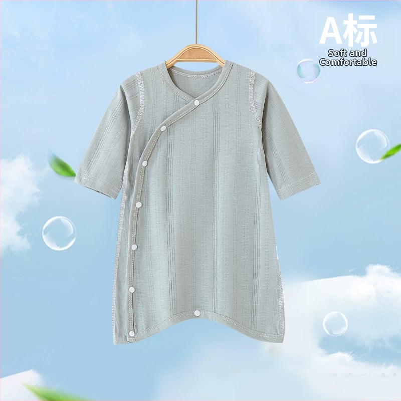 Детски памучен гащеризон за сън с животински карикатурен принт, дълъг ръкав, унисекс, за деца 1–3 години