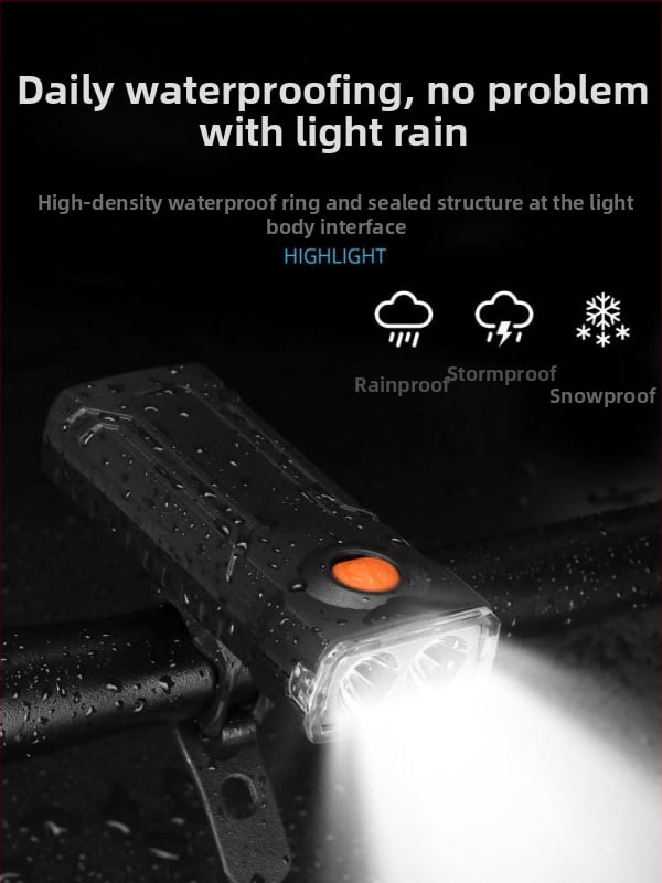 Lumină frontală pentru bicicletă – impermeabilă, puternică, potrivită pentru biciclete montane și de drum, Sky Leopard