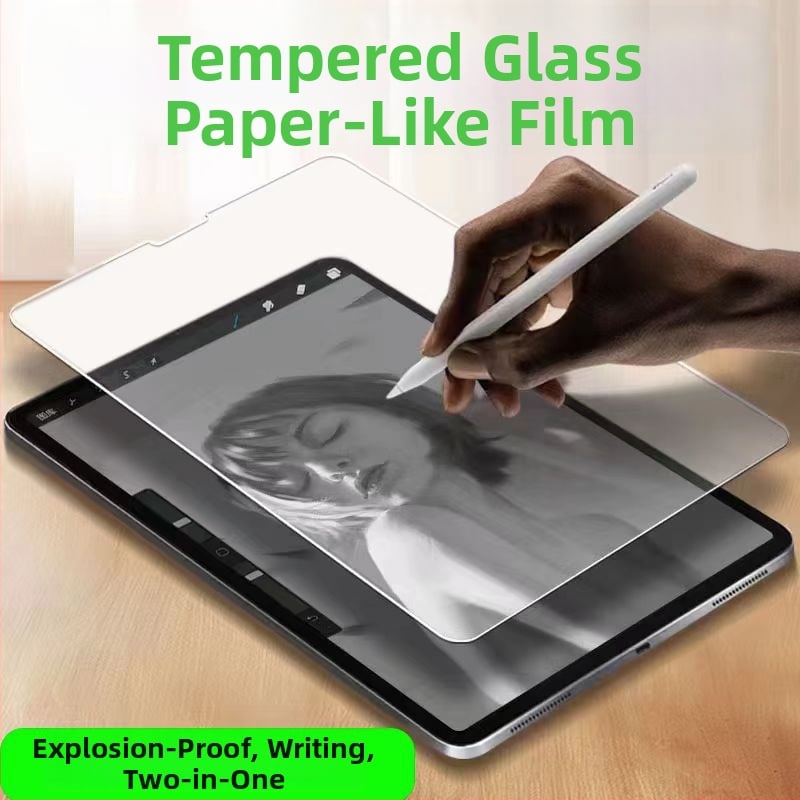 Front φιλμ από tempered glass με υφή χαρτιού για Apple iPad – HD ευκρίνεια, αντι-δακτυλικά αποτυπώματα, ανθεκτικό σε πτώσεις, πλήρης κάλυψη