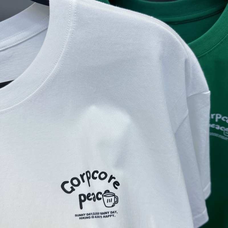 Muški pamučni kratkih rukava T-shirt s kružnim izrezom, otisak karikature, široka silueta, pulover stil