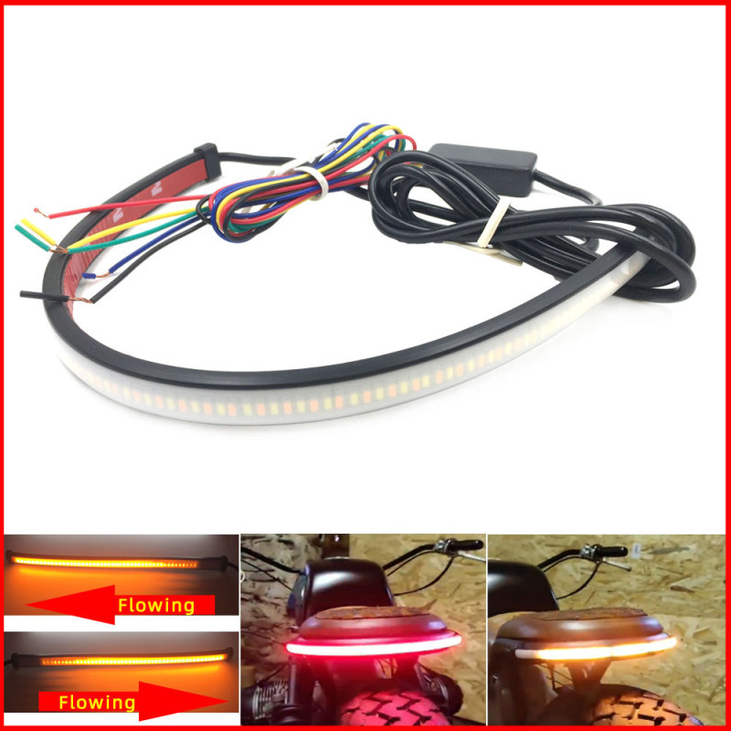 Motociklističke dnevne svjetiljke s LED trakom tijeku vode, vodič svjetla, 12V, PVC, LED 3014, vijek trajanja 15000 h
