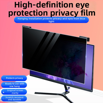 Számítógéphez tartó magánéletvédelmi képernyő függő rögzítéssel — Anti-Peep, kékfény-szűrő, asztali számítógép és laptop számára