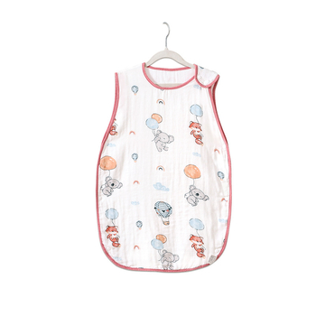 Soft Yun Υπνόσακος για βρέφη από μπαμπού ίνες, ελαφρύ καλοκαίρι, κάτω από 1 Jin, προστασία κοιλιάς, χωρίς μανίκια, cartoon σχέδιο