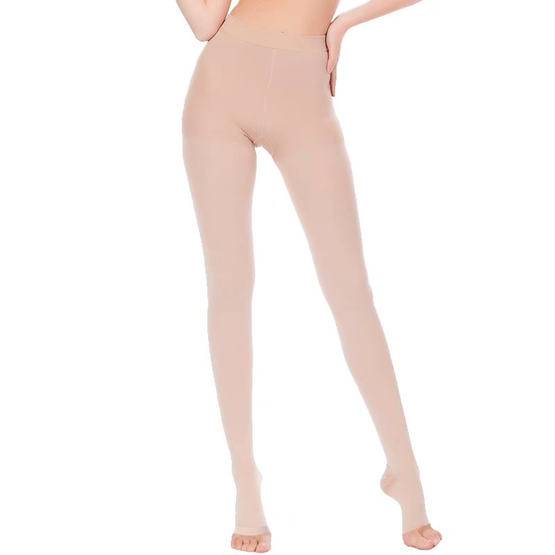 Hulahopke s otvorenim prstom i segmentiranom kompresijom za mršavljenje nogu, oblikovanje trbuha i podizanje stražnjice