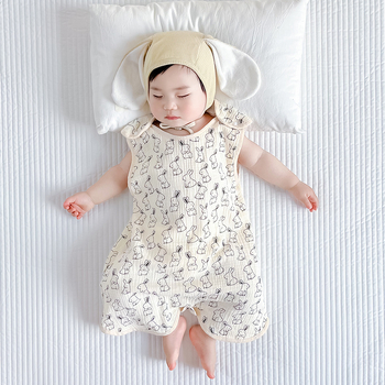 Spavaća vreća za djecu, pamuk, podstava i punilo 100% pamuk, bez rukava, tanak, crtani uzorak