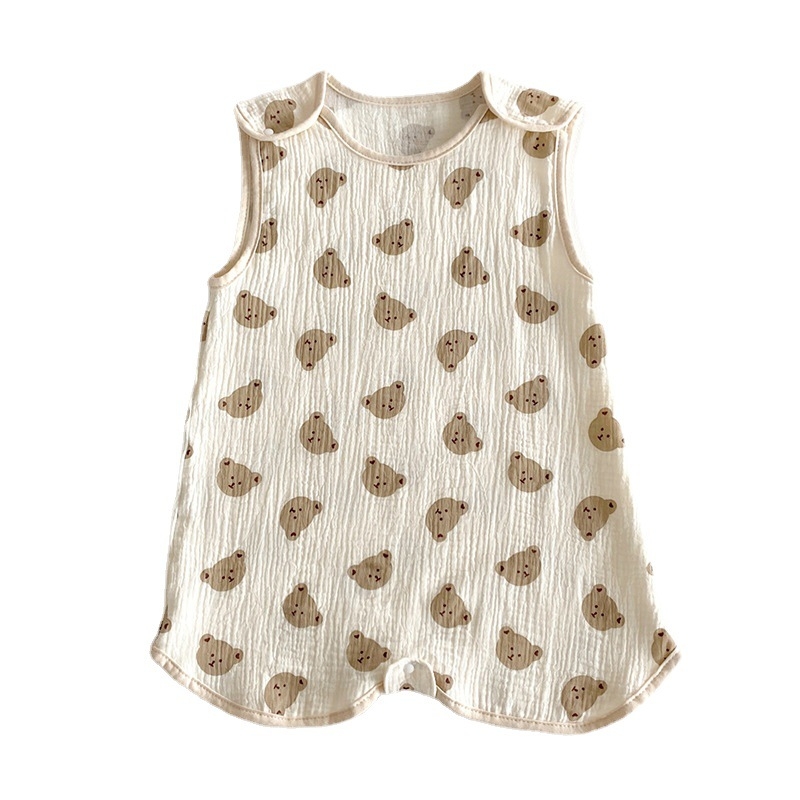 Spavaća vreća za djecu, pamuk, podstava i punilo 100% pamuk, bez rukava, tanak, crtani uzorak