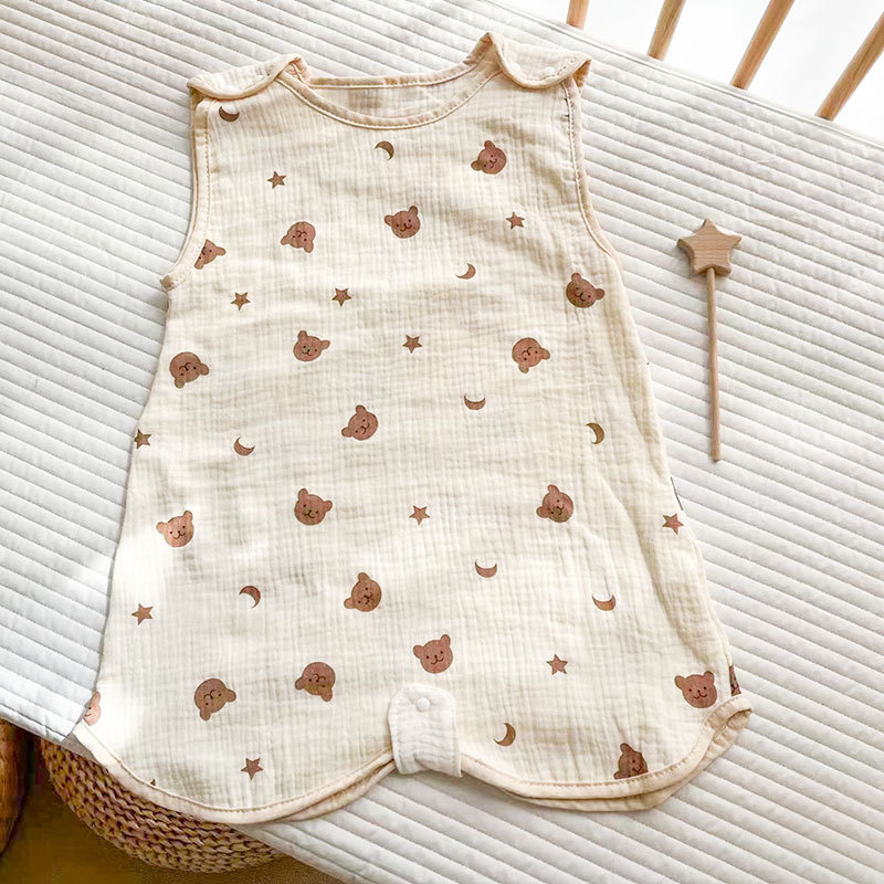 Spavaća vreća za djecu, pamuk, podstava i punilo 100% pamuk, bez rukava, tanak, crtani uzorak