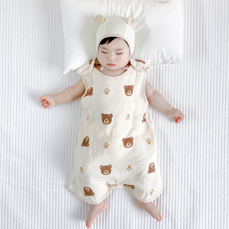 Spavaća vreća za djecu, pamuk, podstava i punilo 100% pamuk, bez rukava, tanak, crtani uzorak