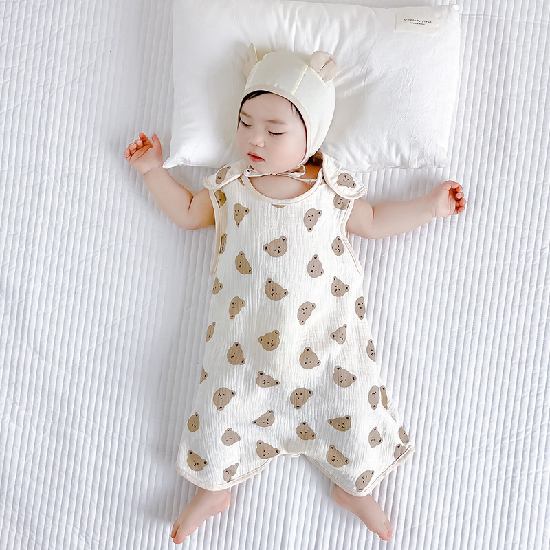 Spavaća vreća za djecu, pamuk, podstava i punilo 100% pamuk, bez rukava, tanak, crtani uzorak