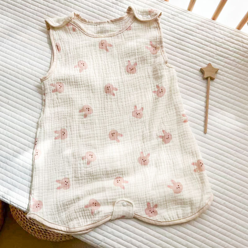 Spavaća vreća za djecu, pamuk, podstava i punilo 100% pamuk, bez rukava, tanak, crtani uzorak