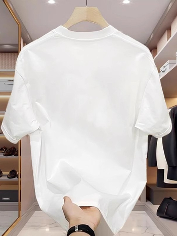 Muška kratka majica s karikaturističkim printom, slobodan kroj, kratki rukavi, okrugli izrez (96%+ pamuk; 220 g; ljeto)