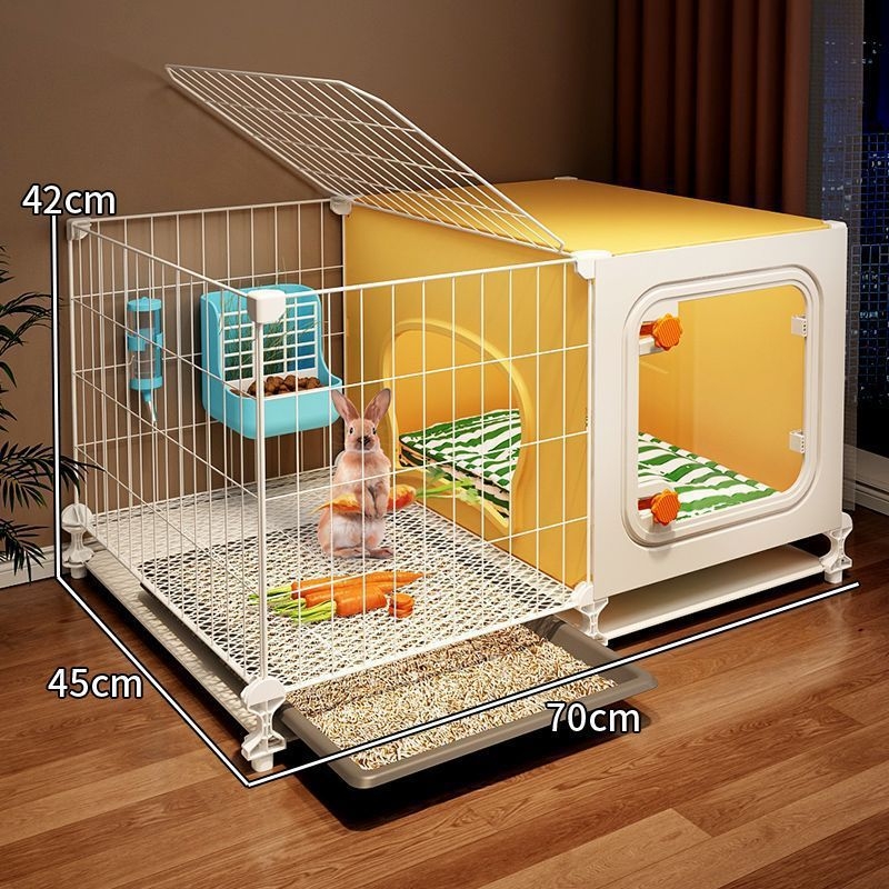 Πλαστικό κλουβί για κουνέλια με τουαλέτα, κατάλληλο για ινδικά χοιρίδια, για εσωτερική χρήση