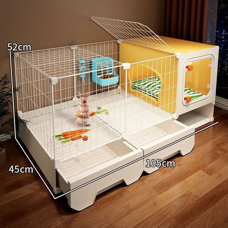 Πλαστικό κλουβί για κουνέλια με τουαλέτα, κατάλληλο για ινδικά χοιρίδια, για εσωτερική χρήση