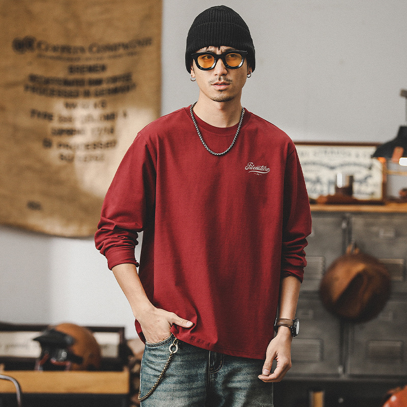 Jereno muška majica s dugim rukavima, opuštenog kroja, okrugli izrez, antibakterijska, combed pamuk 96%+