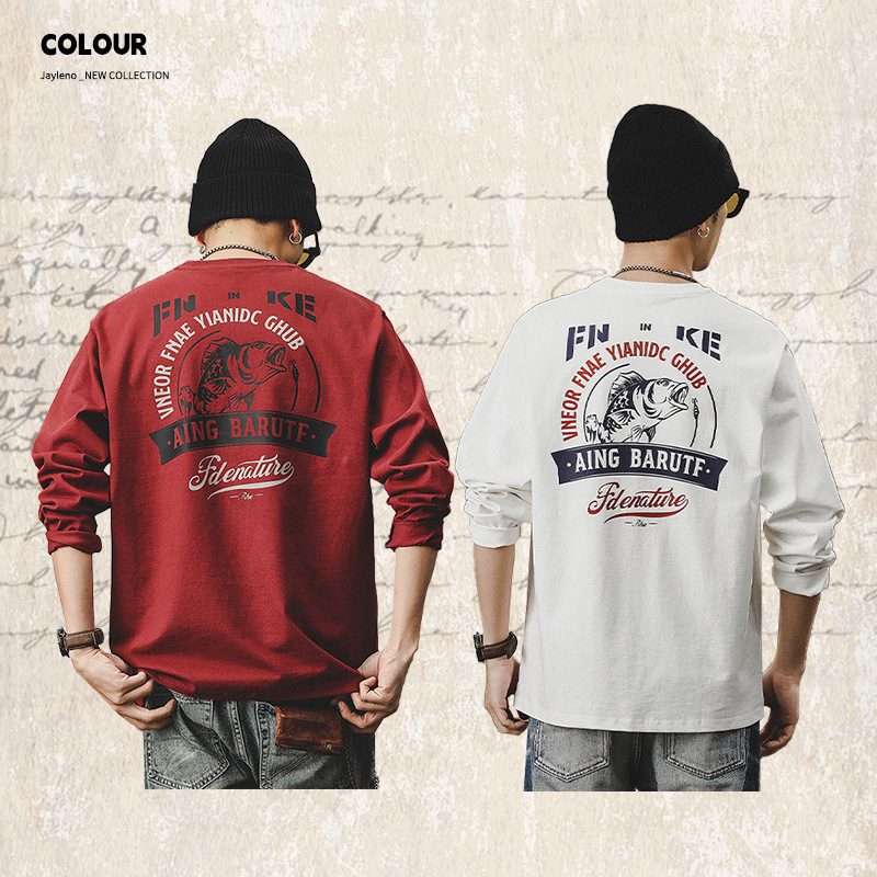 Jereno muška majica s dugim rukavima, opuštenog kroja, okrugli izrez, antibakterijska, combed pamuk 96%+