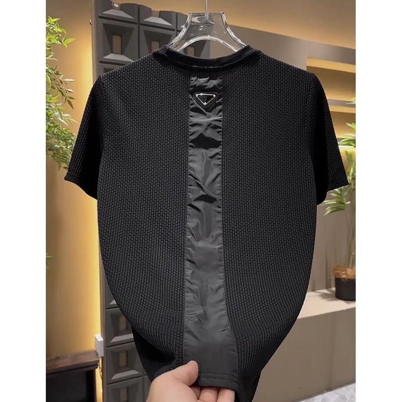 Muška slim-fit majica kratkih rukava s okruglim izrezom - poliester, prozračna