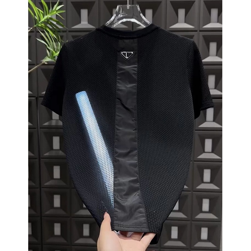 Muška slim-fit majica kratkih rukava s okruglim izrezom - poliester, prozračna