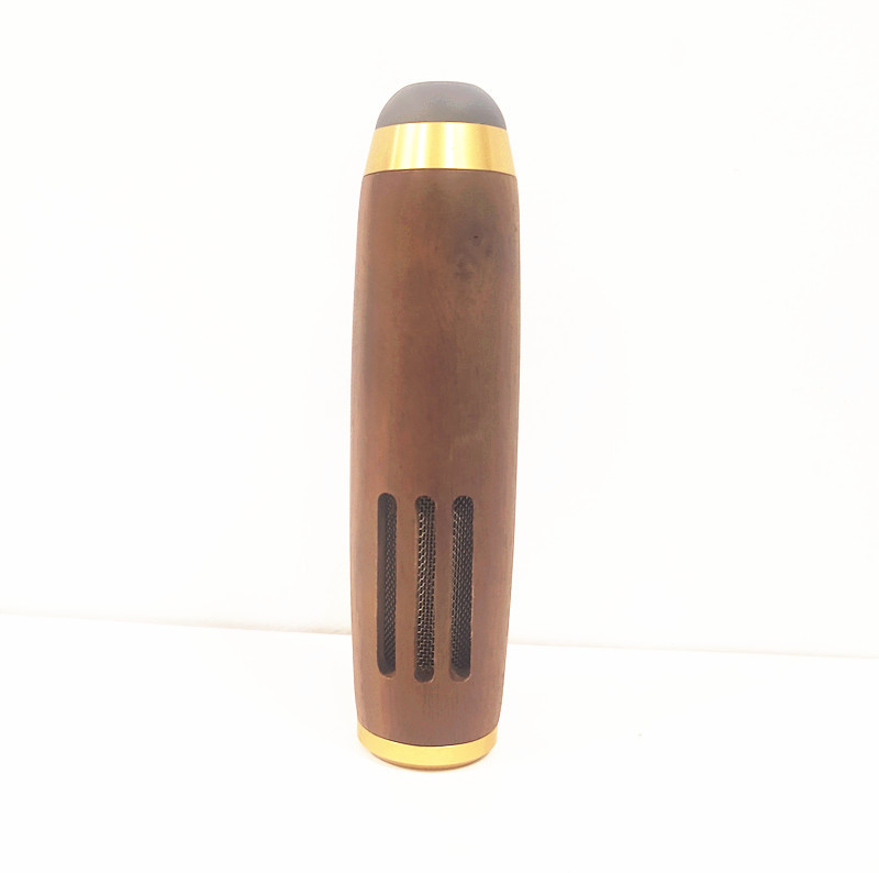 Metalna kutija za cigarete s mini pepelnikom od orahovog drveta, gravirano, model 02, 70 g