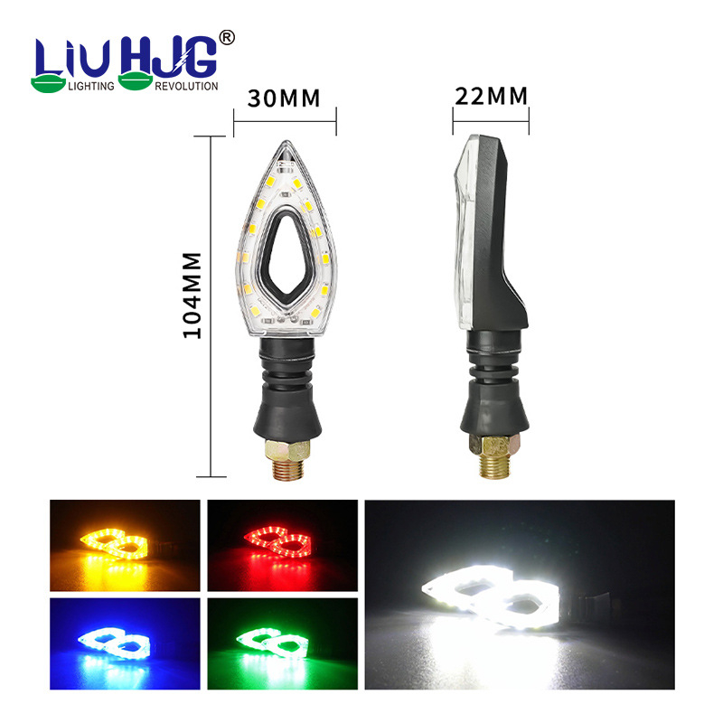 LIUHJG 12V LED pokazivač smjera i svjetlo za vožnju, 3W, univerzalno kompatibilno s terenskim vozilima i električnim motociklima, podesiva boja temperature
