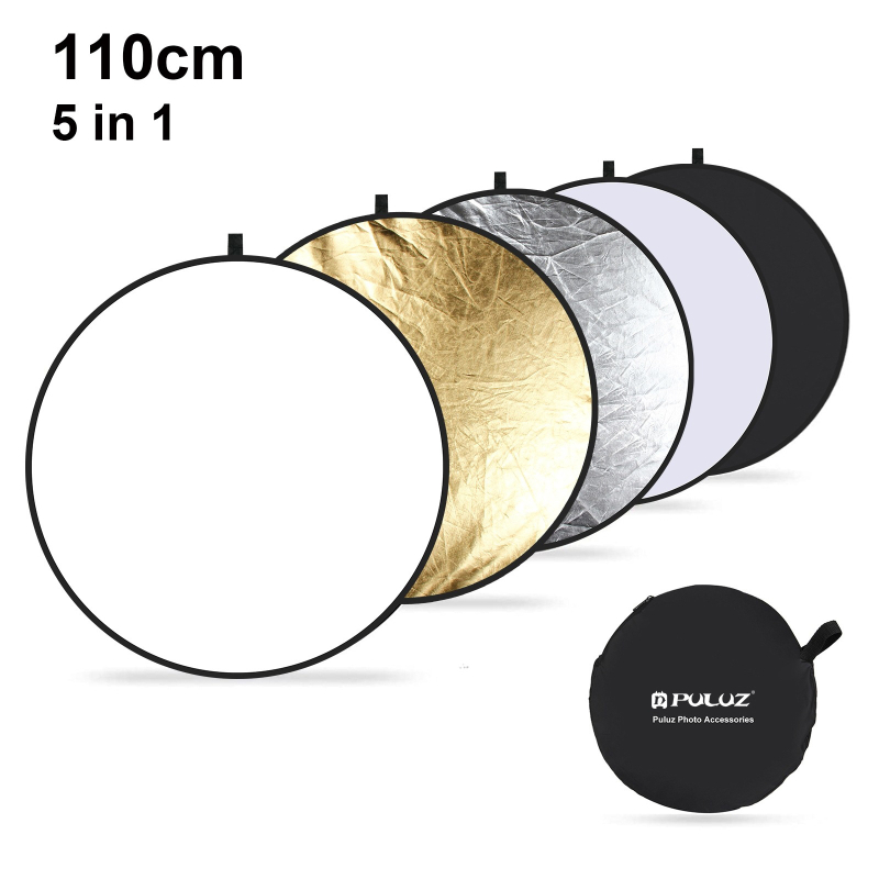 PULUZ Fat Cow 5-u-1 foto reflektor s pozadinskom tkaninom, sklopna ploča za osvjetljenje, čelične opruge, spandex, model PU5110